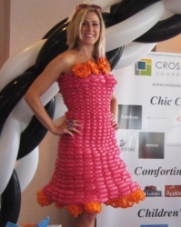 Pink Orange Balloon Dress